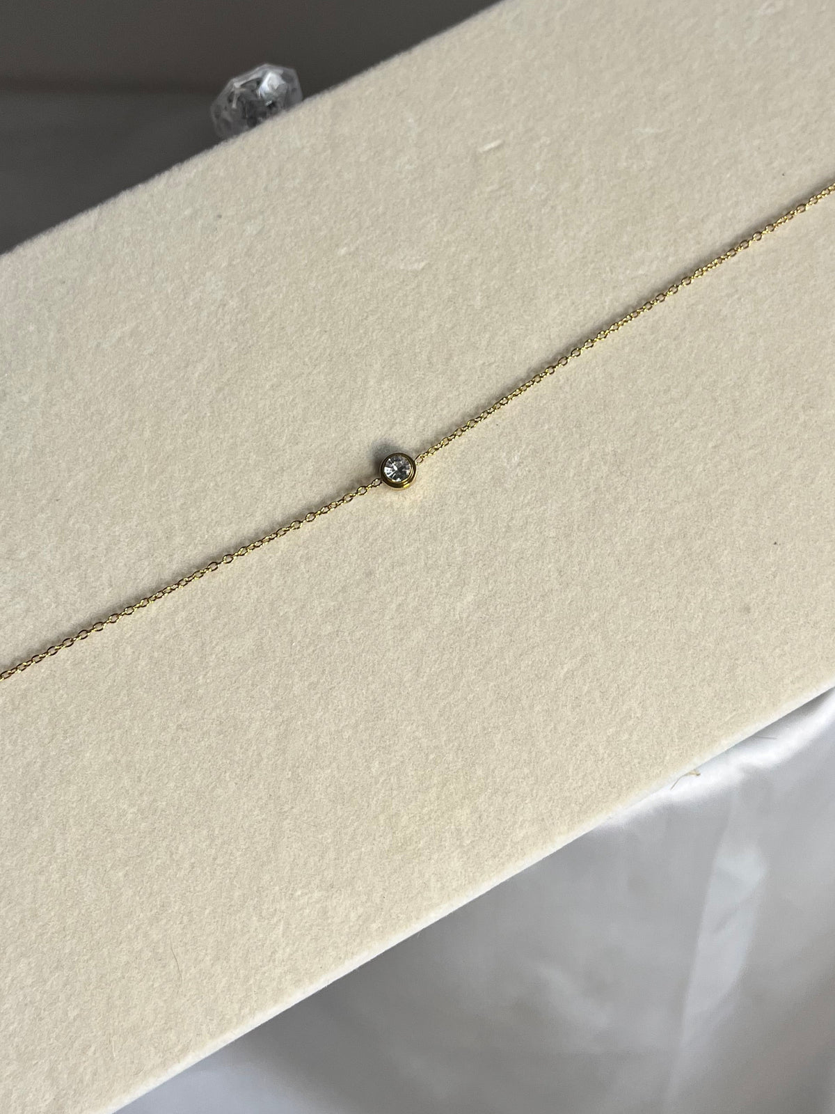Solitaire anklet