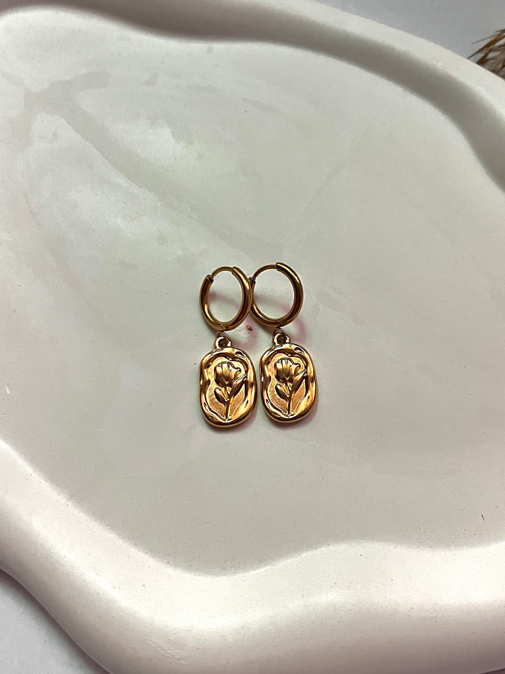 Trishya Rose plated earrings