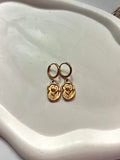 Trishya Rose plated earrings