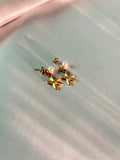 Dainty star and pearl earrings