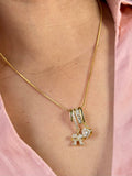 Bow-Heart charms neck chain