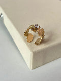 Seoul gold leaf ring