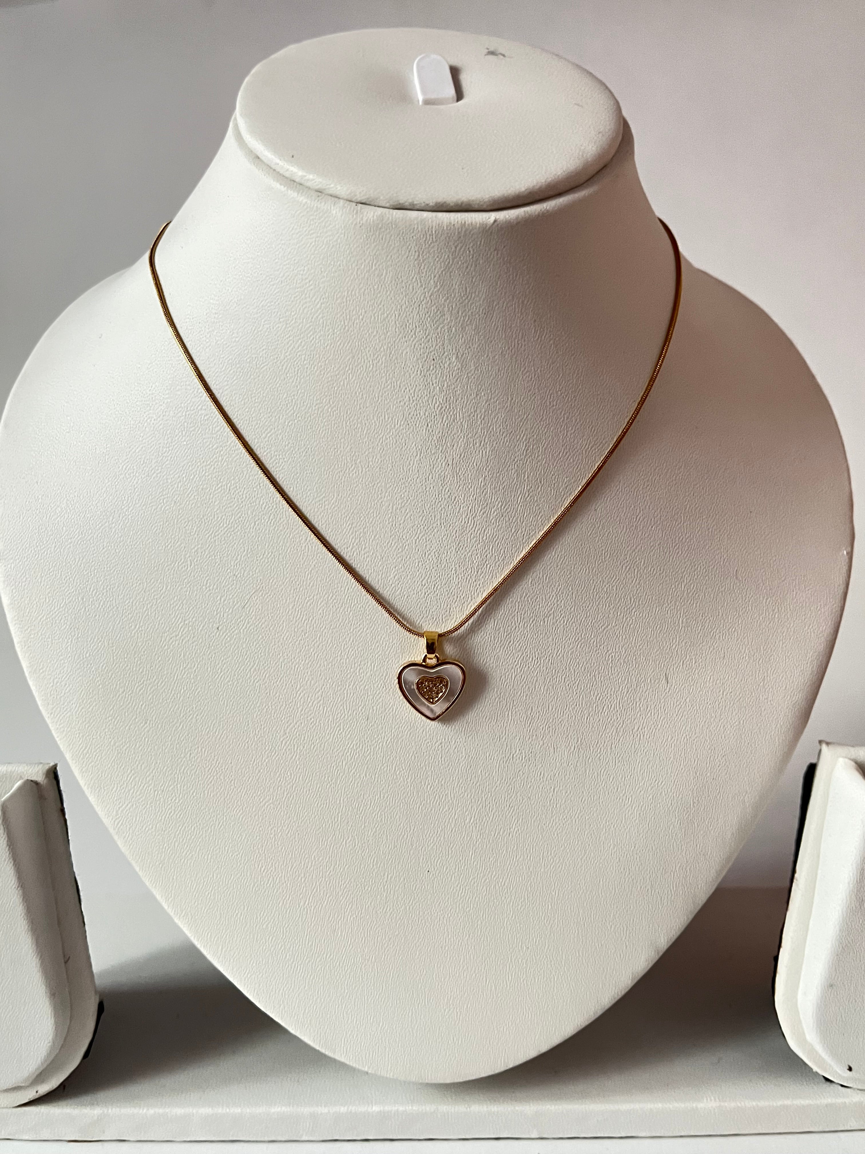 Seoul filled heart necklace