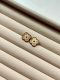 Seoul gold clover earrings