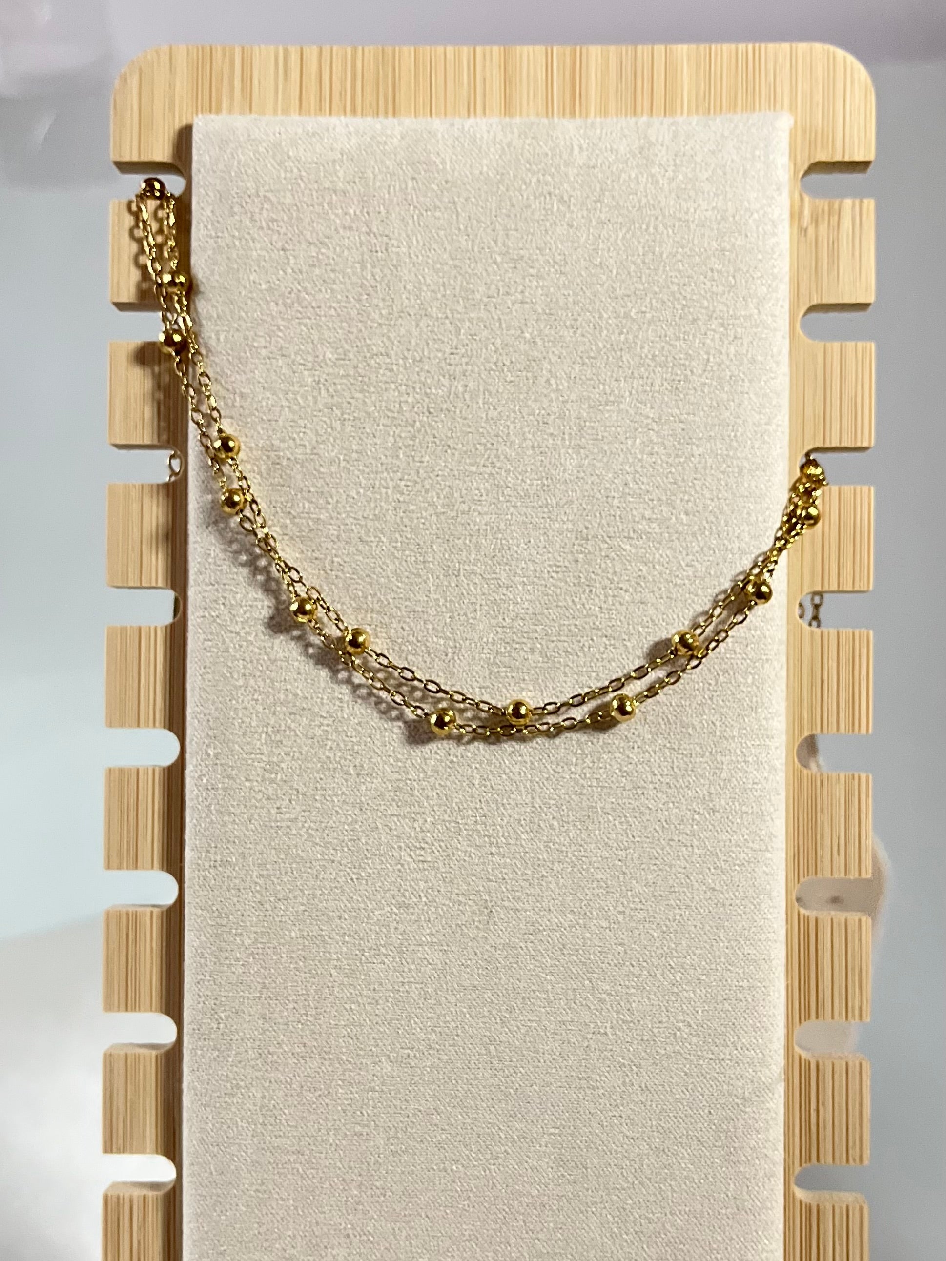 Double layered anklet