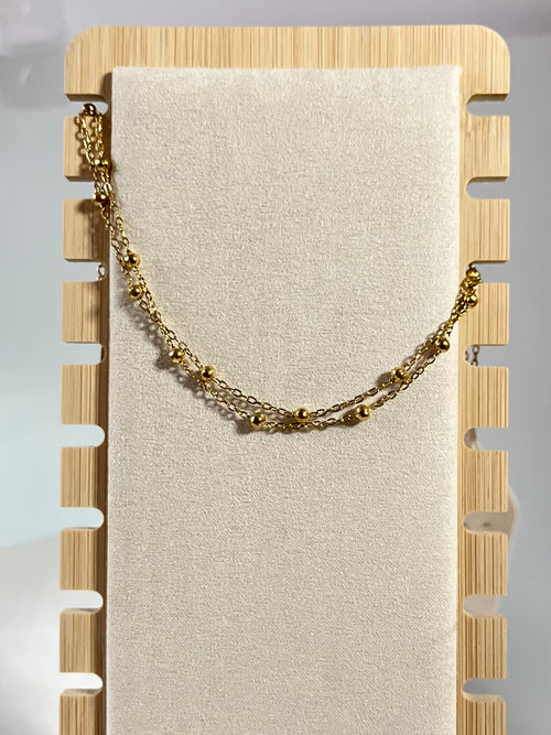 Double layered anklet