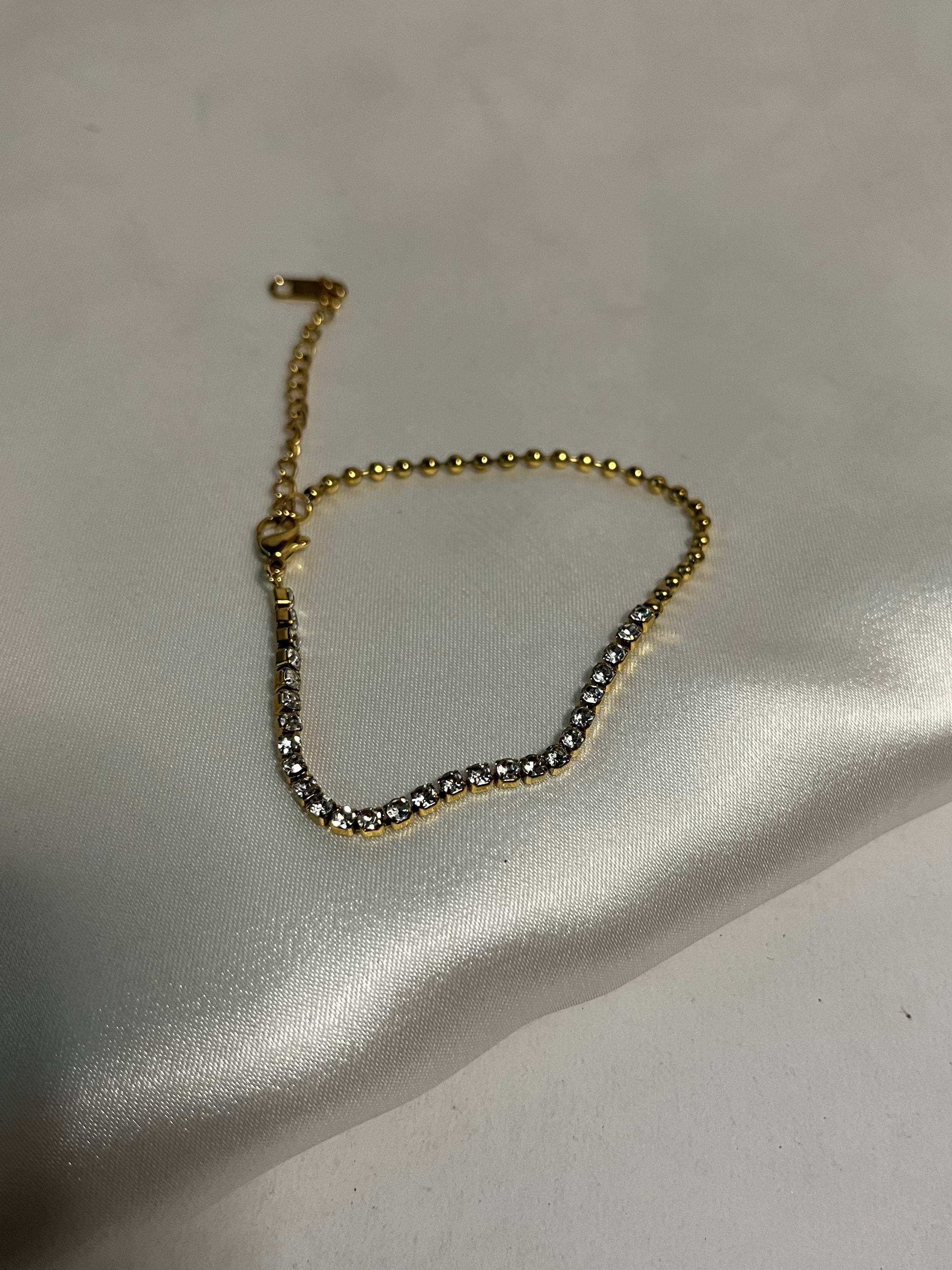 Half tennis bracelet