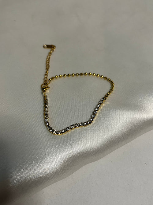 Half tennis bracelet