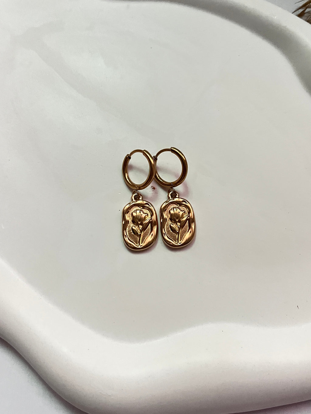 Trishya Rose plated earrings