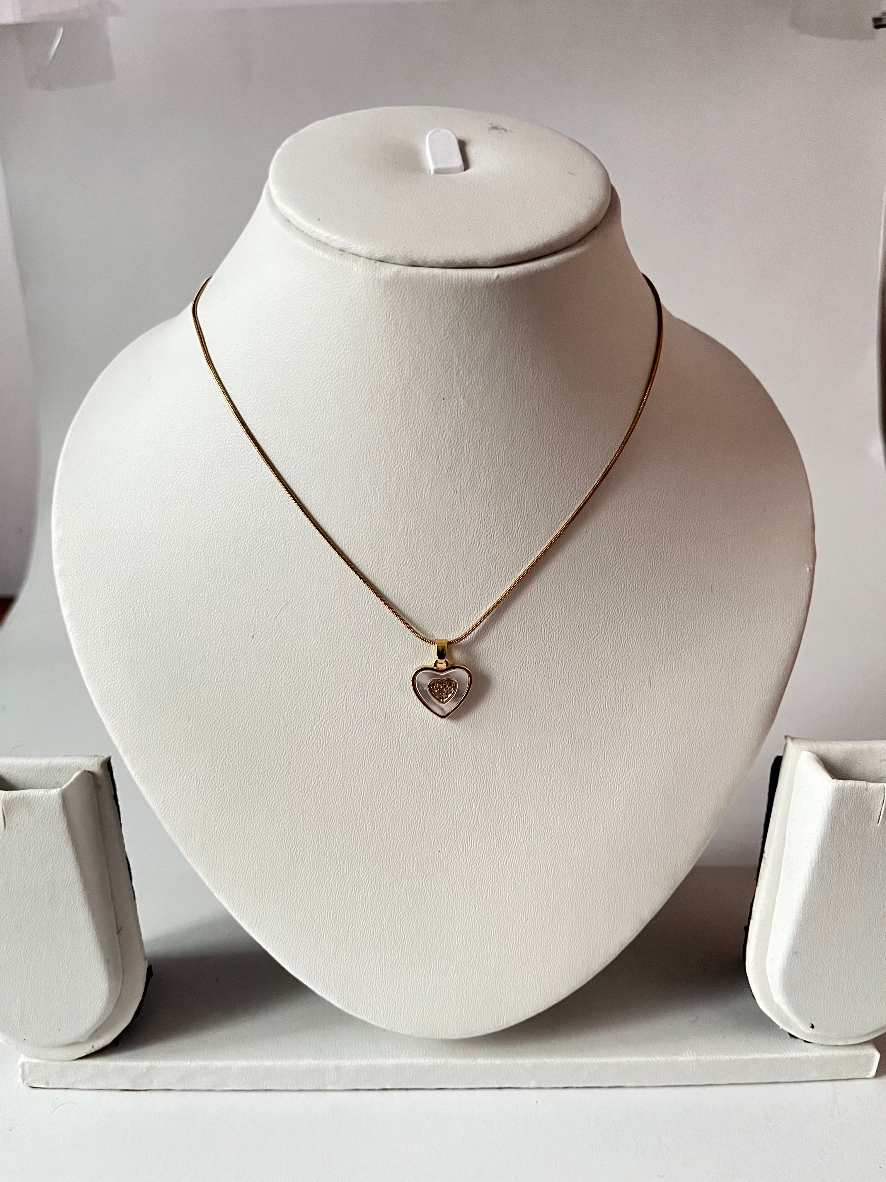 Seoul filled heart necklace