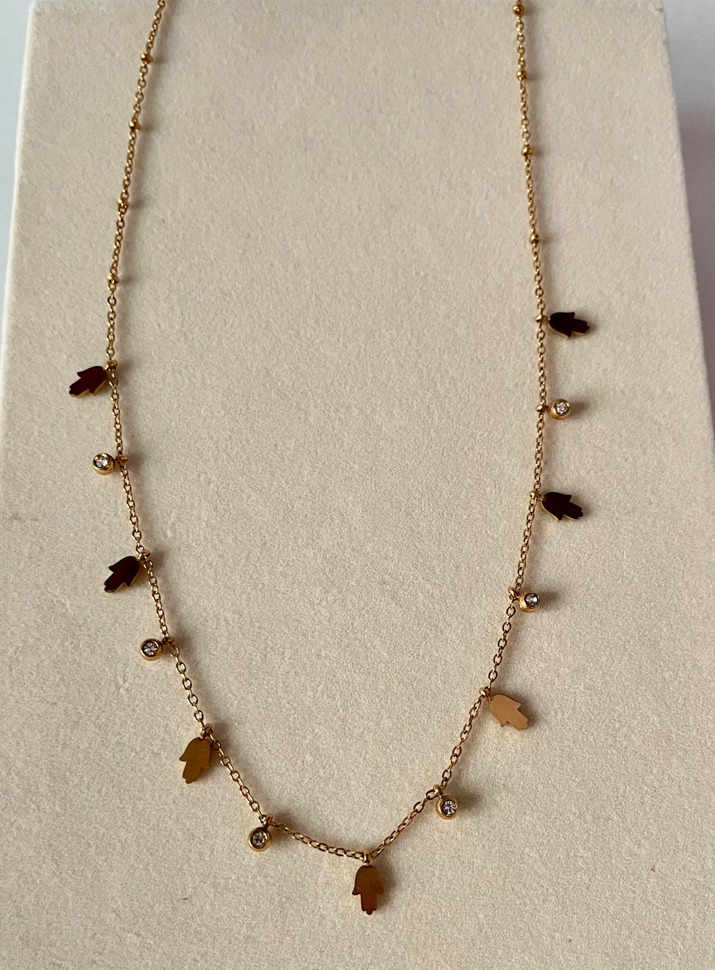 Trishya crystal leaf necklace