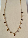 Trishya crystal leaf necklace