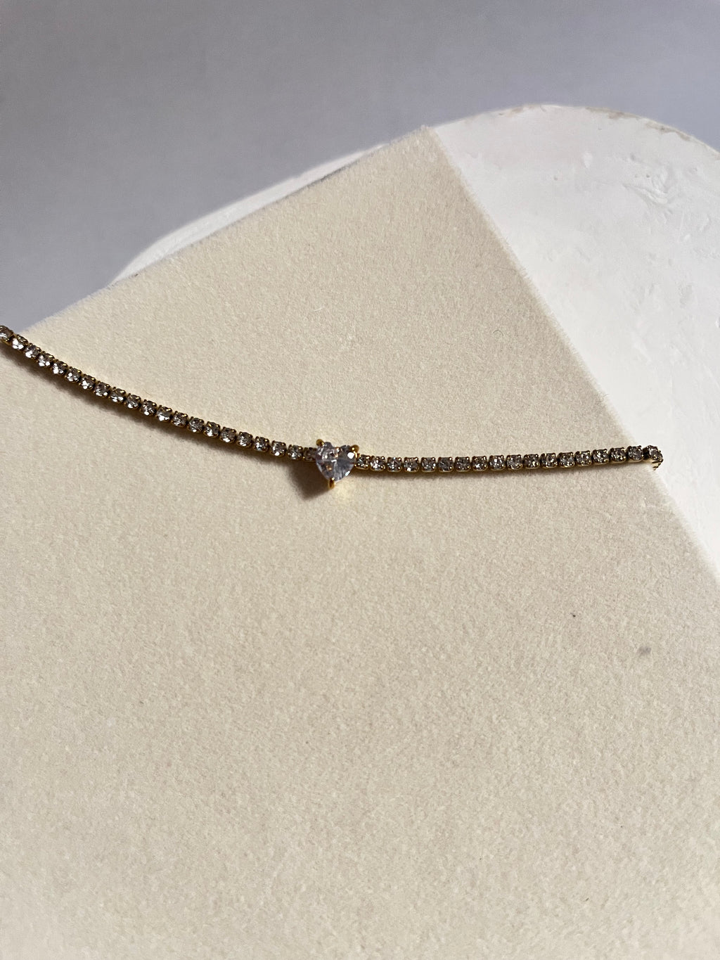 Seoul tennis heart bracelet
