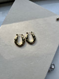 Melted gold hoops