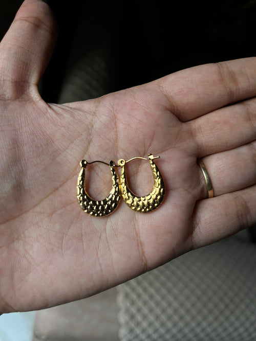 Honeycomb luxe hoops