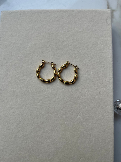 Olive link hoops