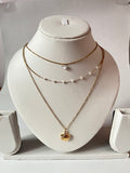Seoul shell layered necklace