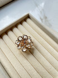 Diamond dew flower ring