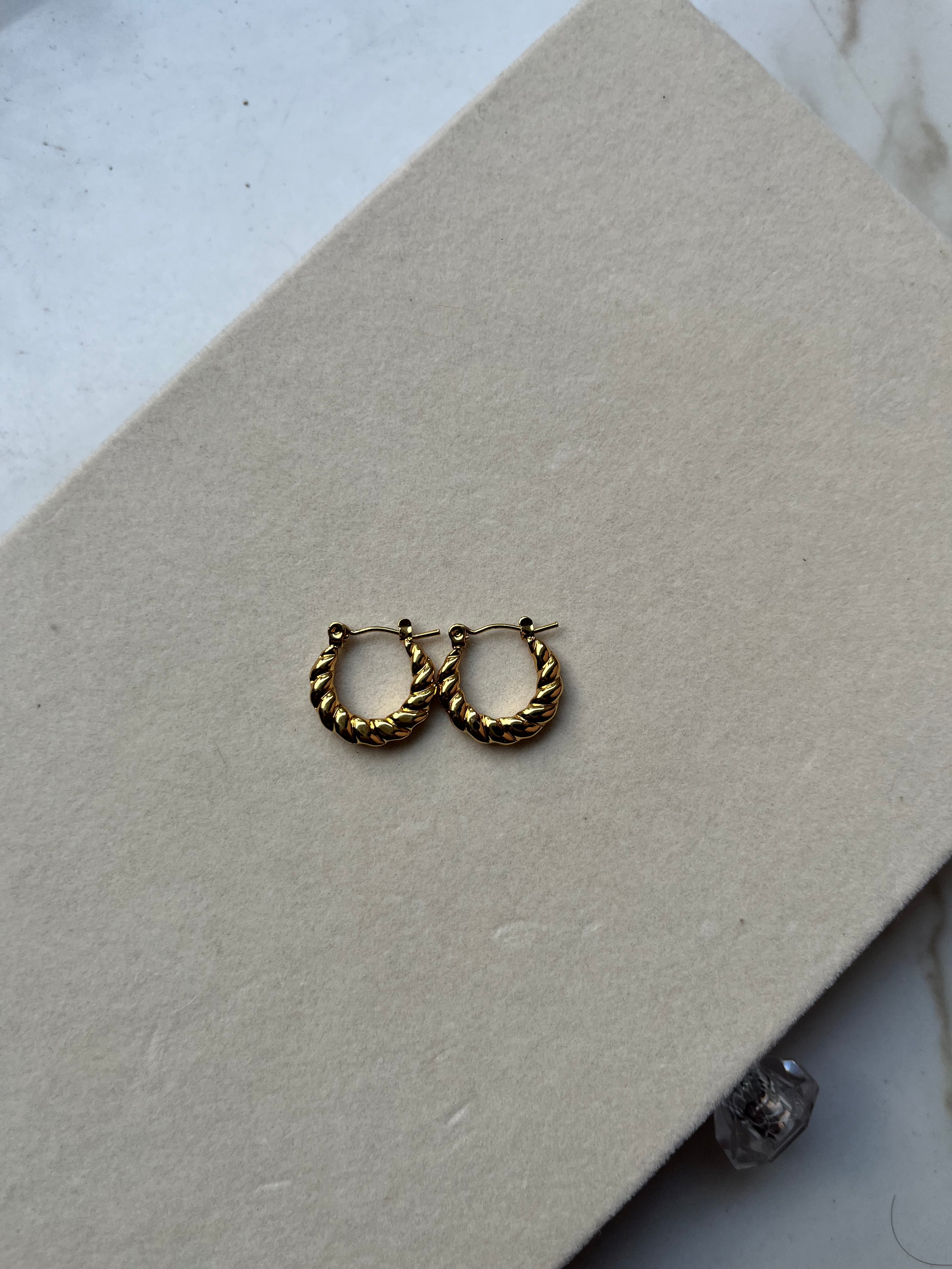 Tiny braided hoops
