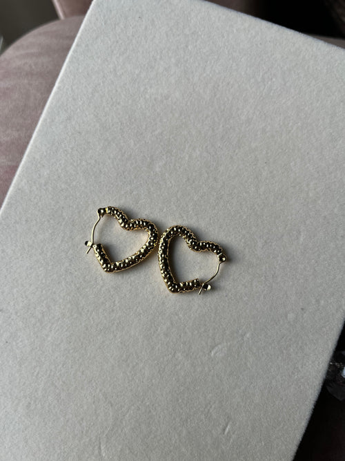 Golden heart hoops