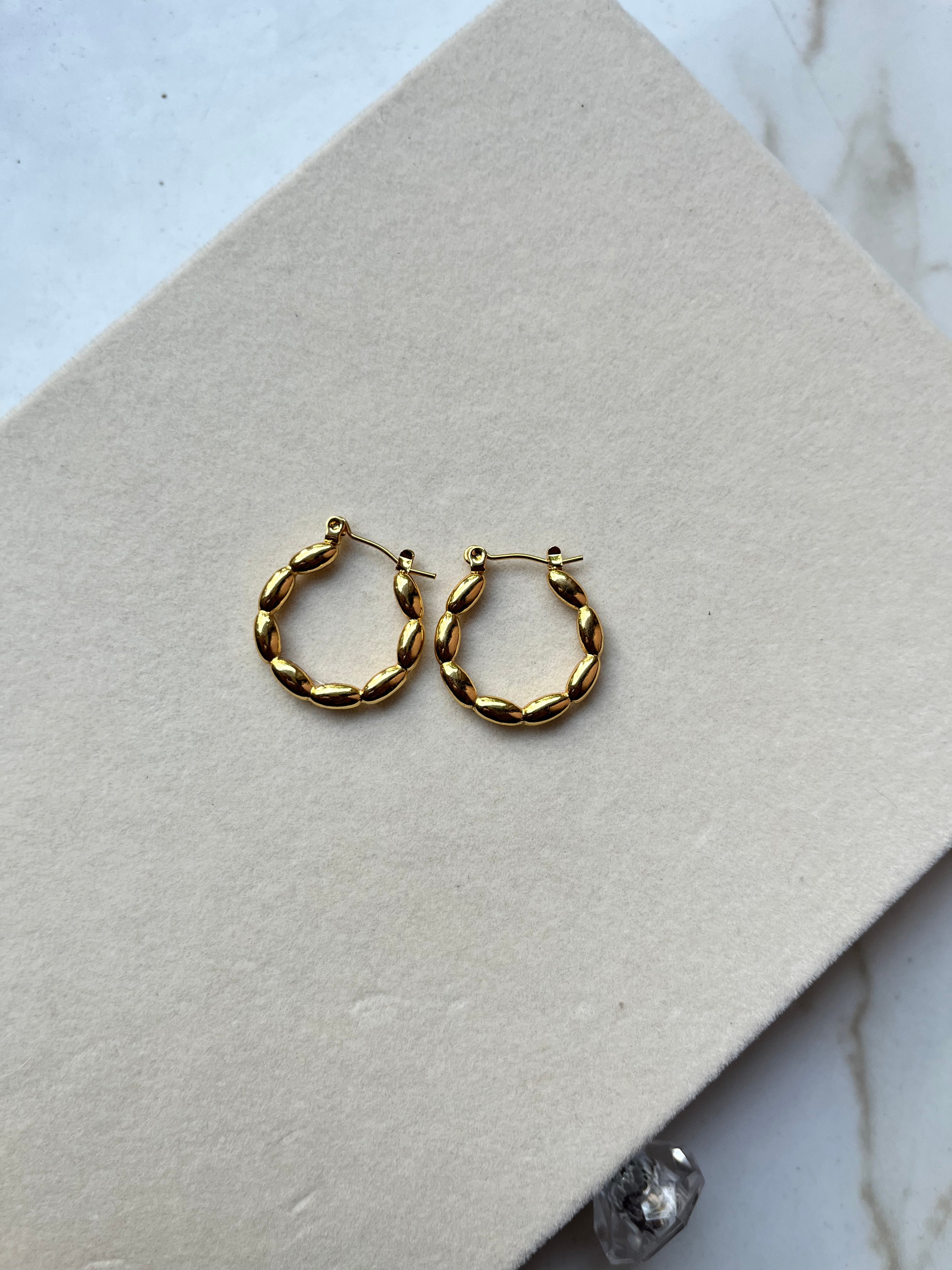 Olive link hoops