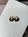 Noir petal hoops