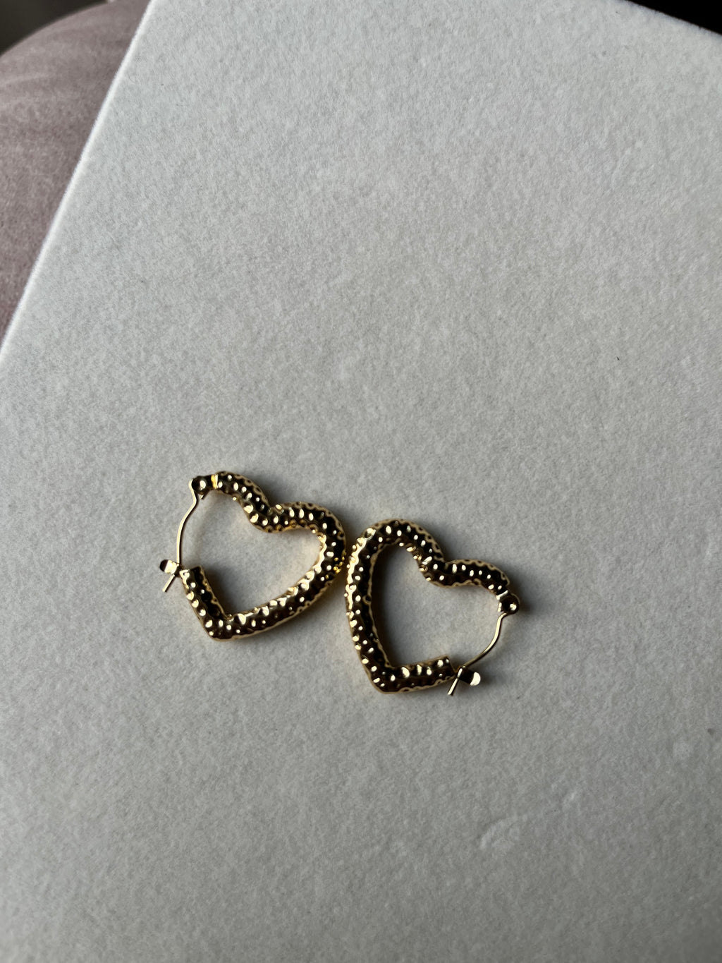 Golden heart hoops