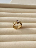 Seoul golden flower ring