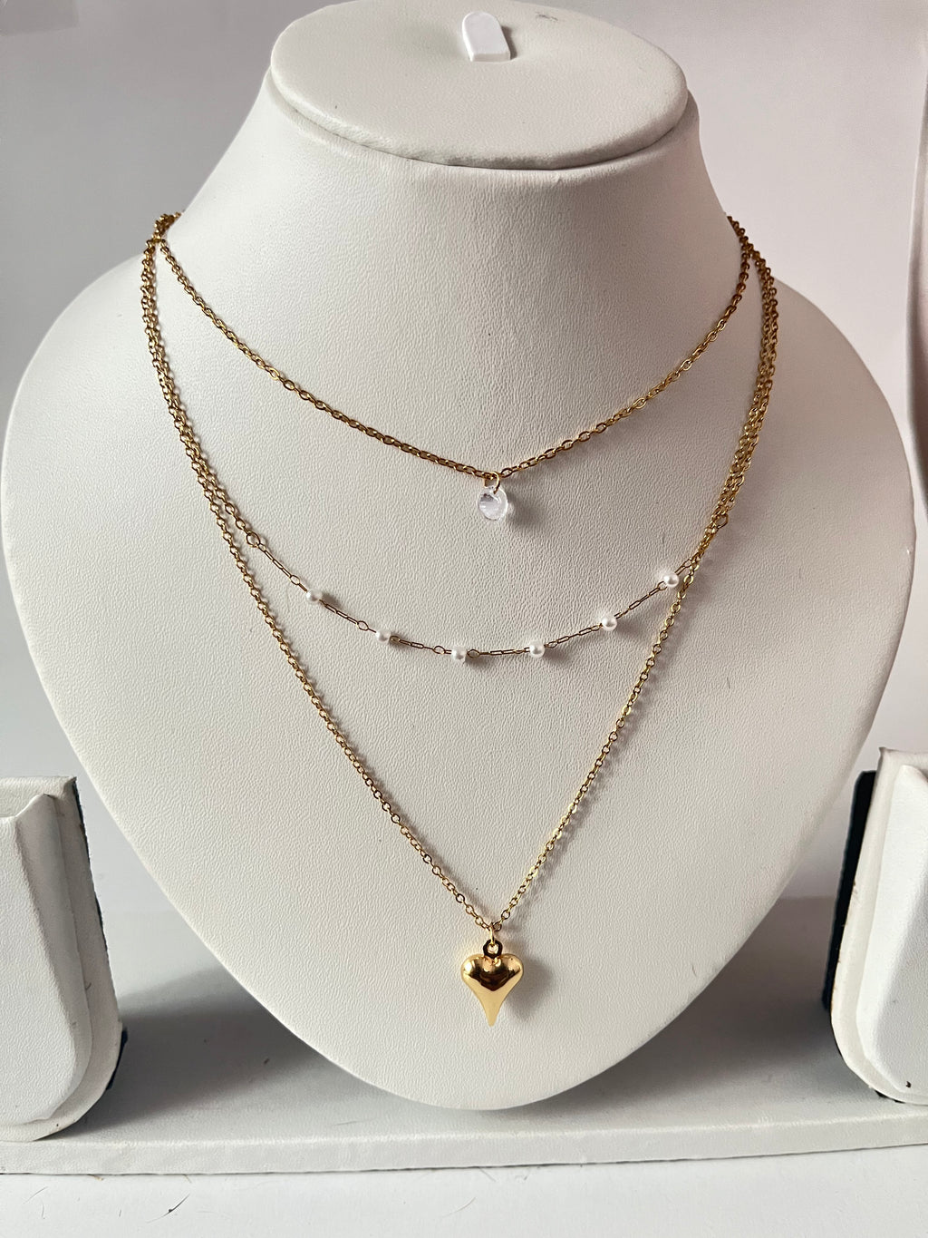 Seoul mini heart layered necklace