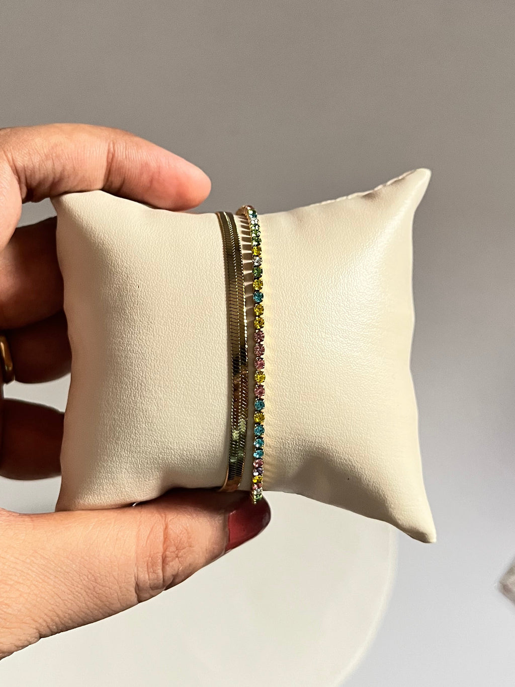 Seoul double chain multicolour bracelet