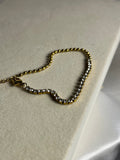 Gold half tennis bracelet