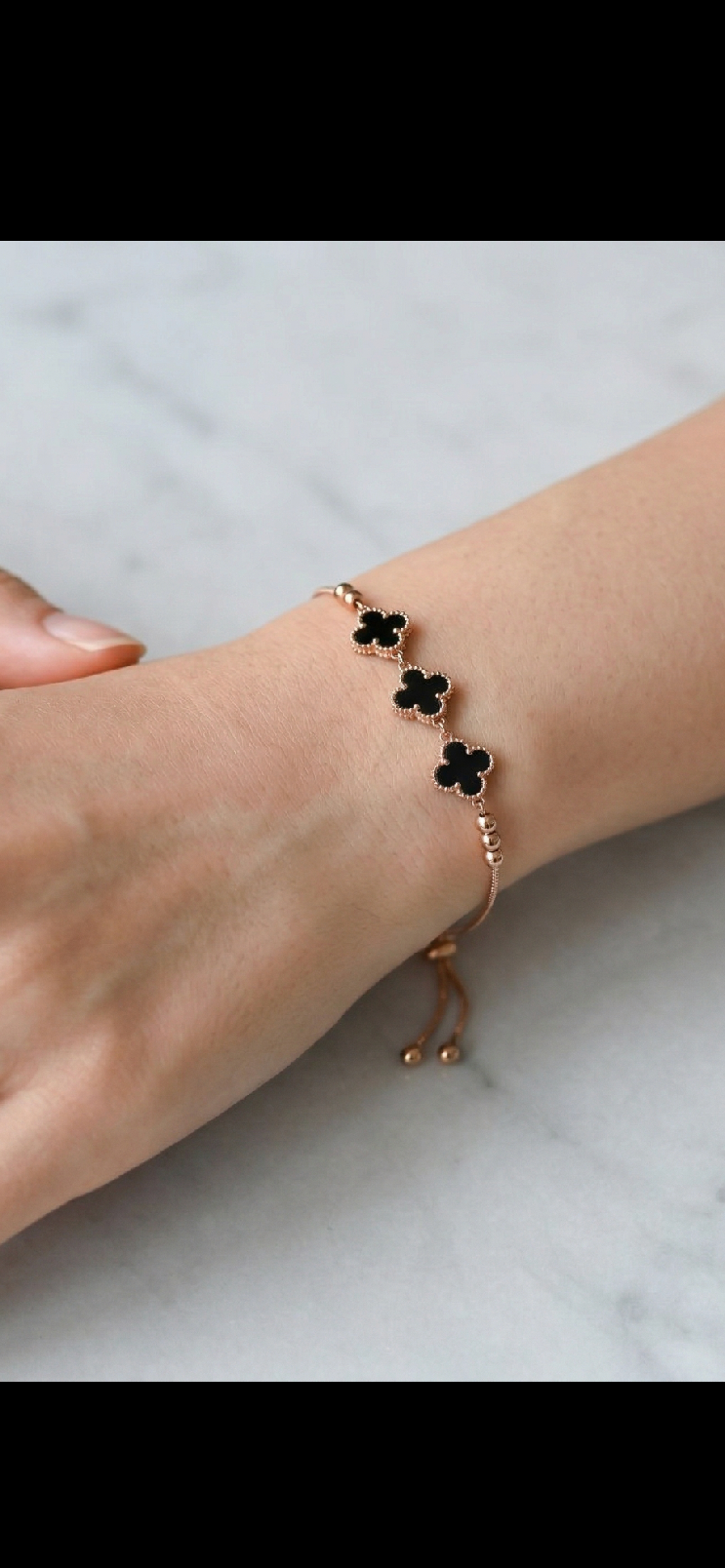Black clover bracelet